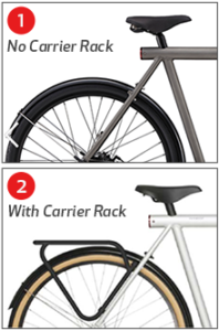 rear child bike seat mounting options
