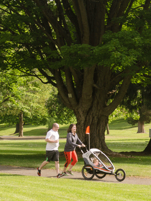 Biking or Running with Jogger 